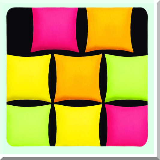 Colorful Cushion Covers Set - 8 Pack Bright Square Pillow Cases for Home Decor - 18 x 18 Inch Throw Pillow Covers for Living Room, Bedroom, Patio & Garden - Decorative Couch Pillow Covers (Covers Only)