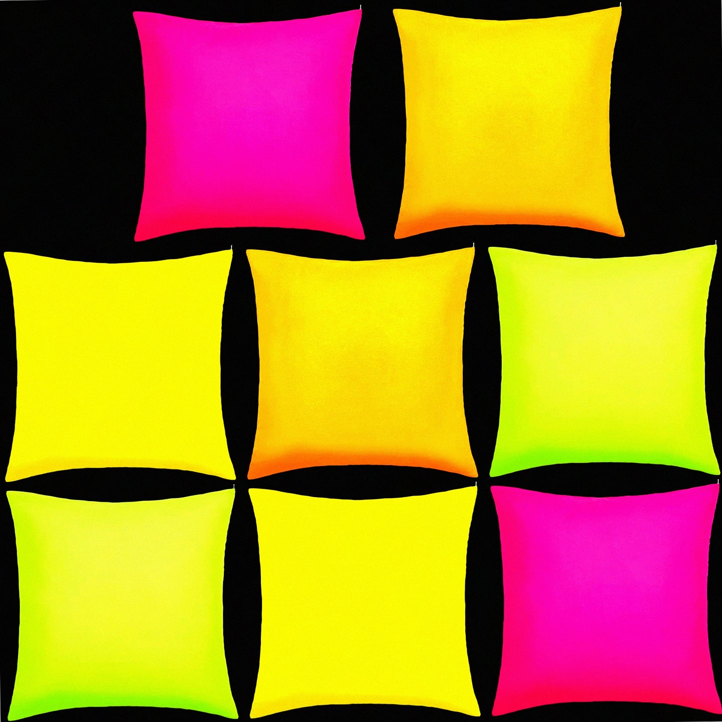 Colorful Cushion Covers Set - 8 Pack Bright Square Pillow Cases for Home Decor - 18 x 18 Inch Throw Pillow Covers for Living Room, Bedroom, Patio & Garden - Decorative Couch Pillow Covers (Covers Only)