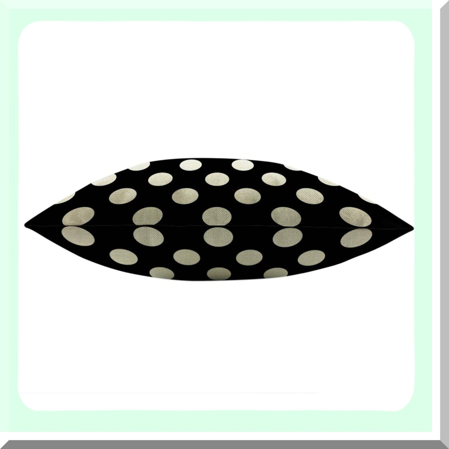 Geometric Circle Throw Pillow Cover - Retro Black White Polka Dot Cushion Case for Sofa Armchair Bedroom Living Room - 18x18 Inch Cotton Linen Decor