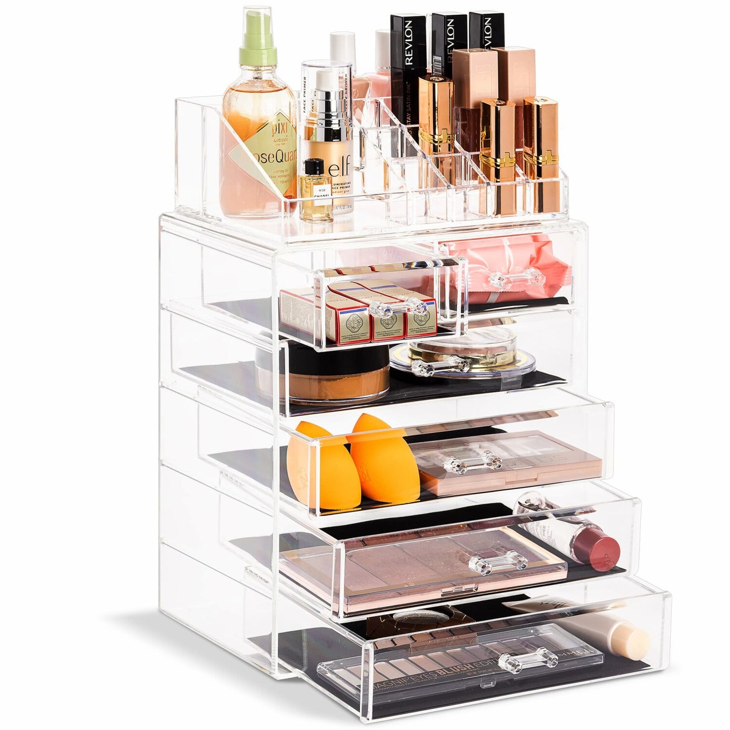 Clear Cosmetic Makeup and Jewelry Storage Case