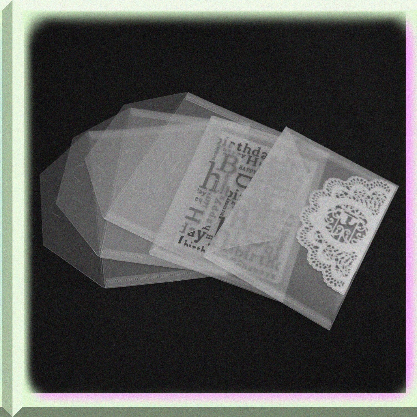 Large Stamp Die Storage Pockets 5x7 Inches 10 Pack