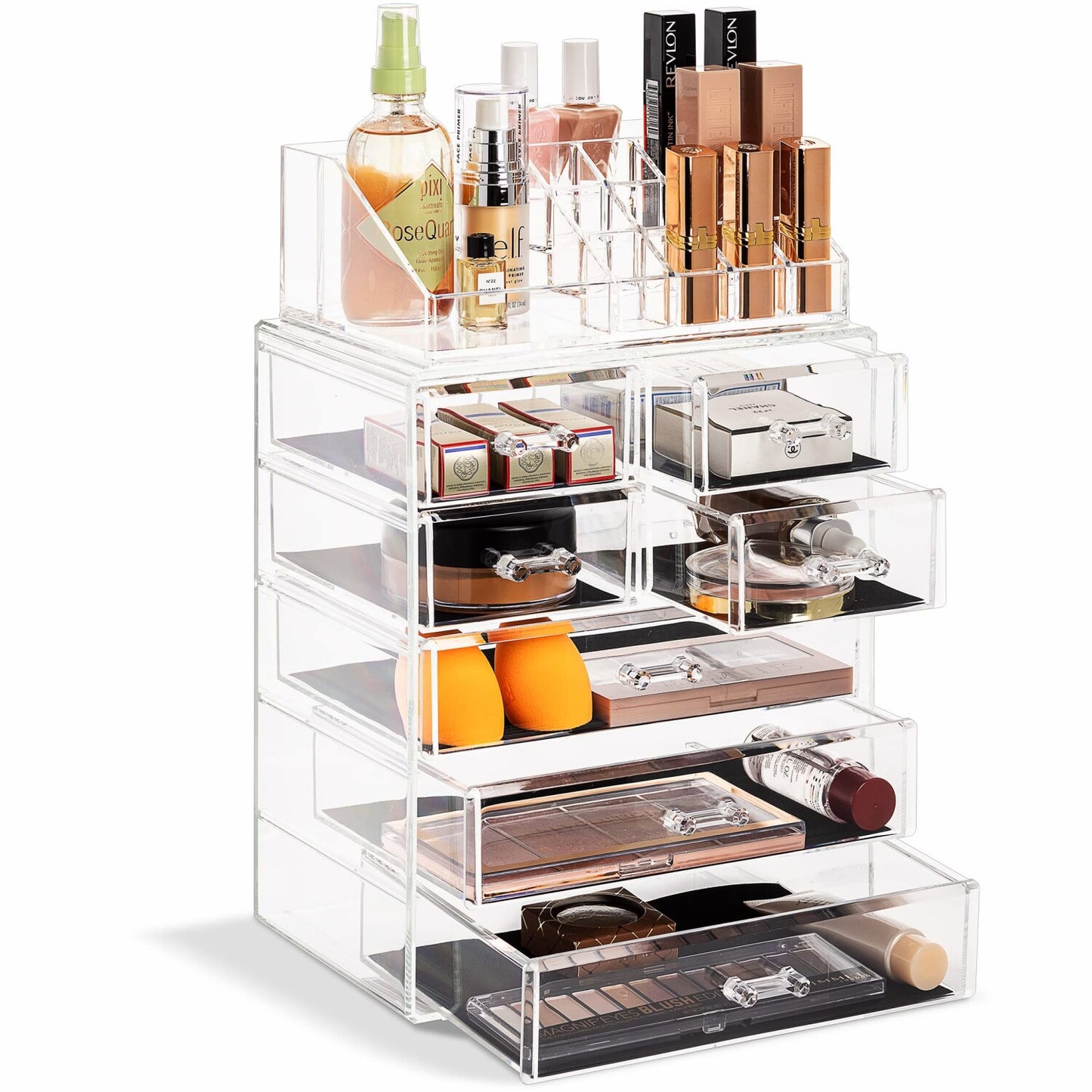 Clear Cosmetic Makeup and Jewelry Storage Case
