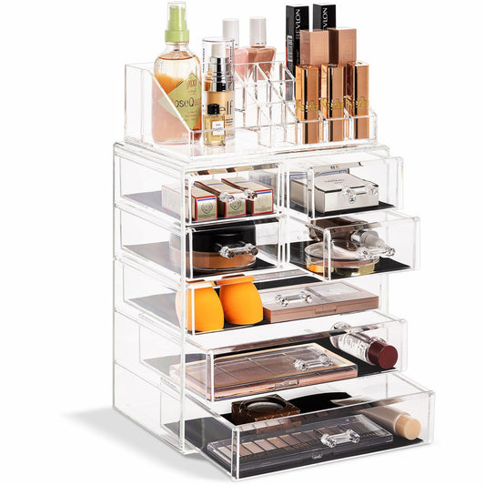 Clear Cosmetic Makeup and Jewelry Storage Case