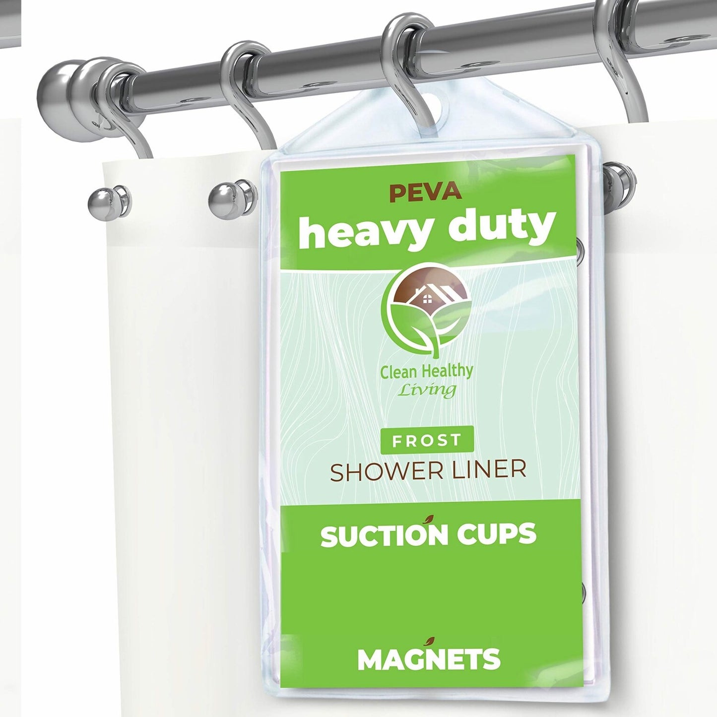 Heavy Duty PEVA Frost Shower Curtain Liner 70x72 in