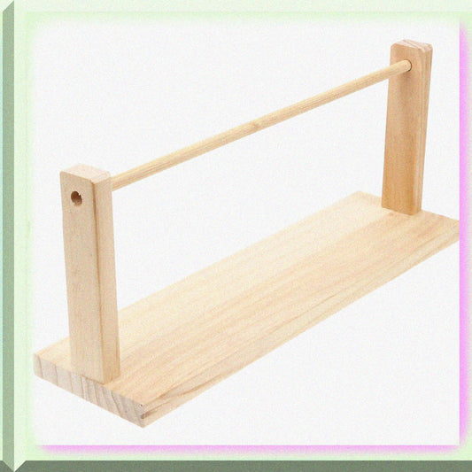Wood Ribbon Organizer Storage Display Shelf