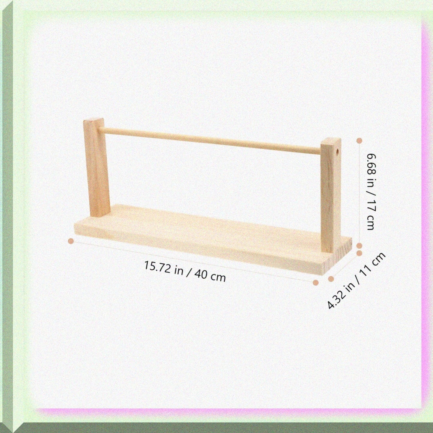 Wood Ribbon Organizer Storage Display Shelf