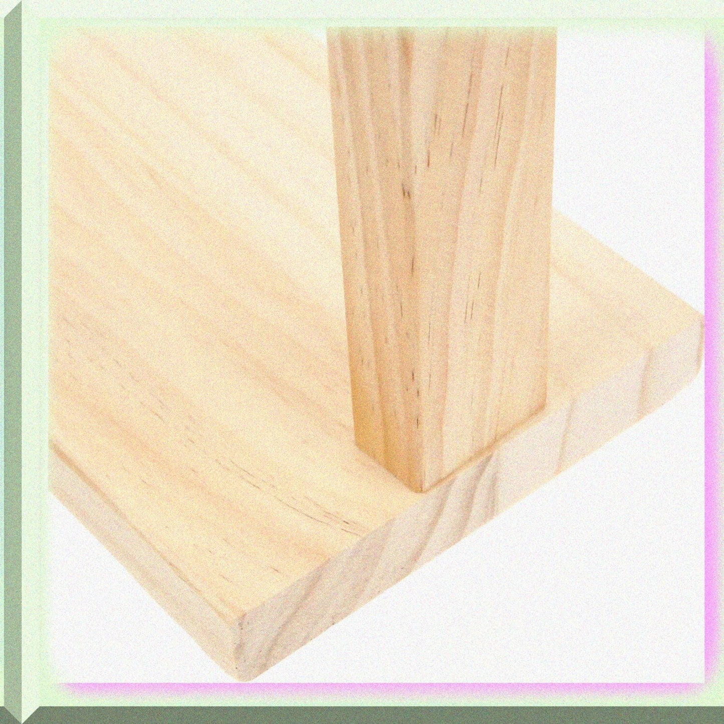 Wood Ribbon Organizer Storage Display Shelf