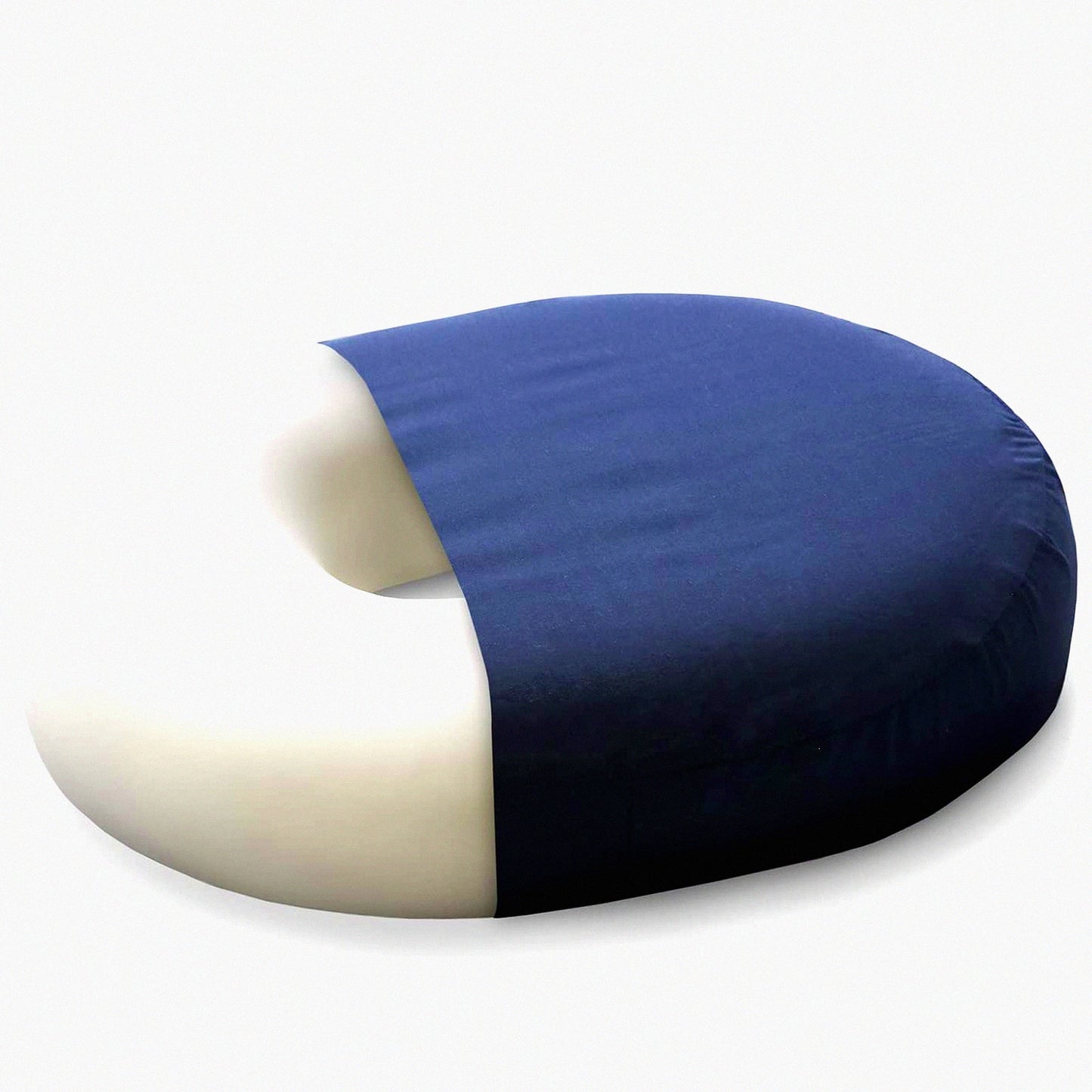 OrthoComfort Donut Seat Cushion - Tailbone Pain Relief Pillow for Hemorrhoids, Prostate, Pregnancy, Post Natal - Pressure Relief Chair Cushion 16x13x3 Navy