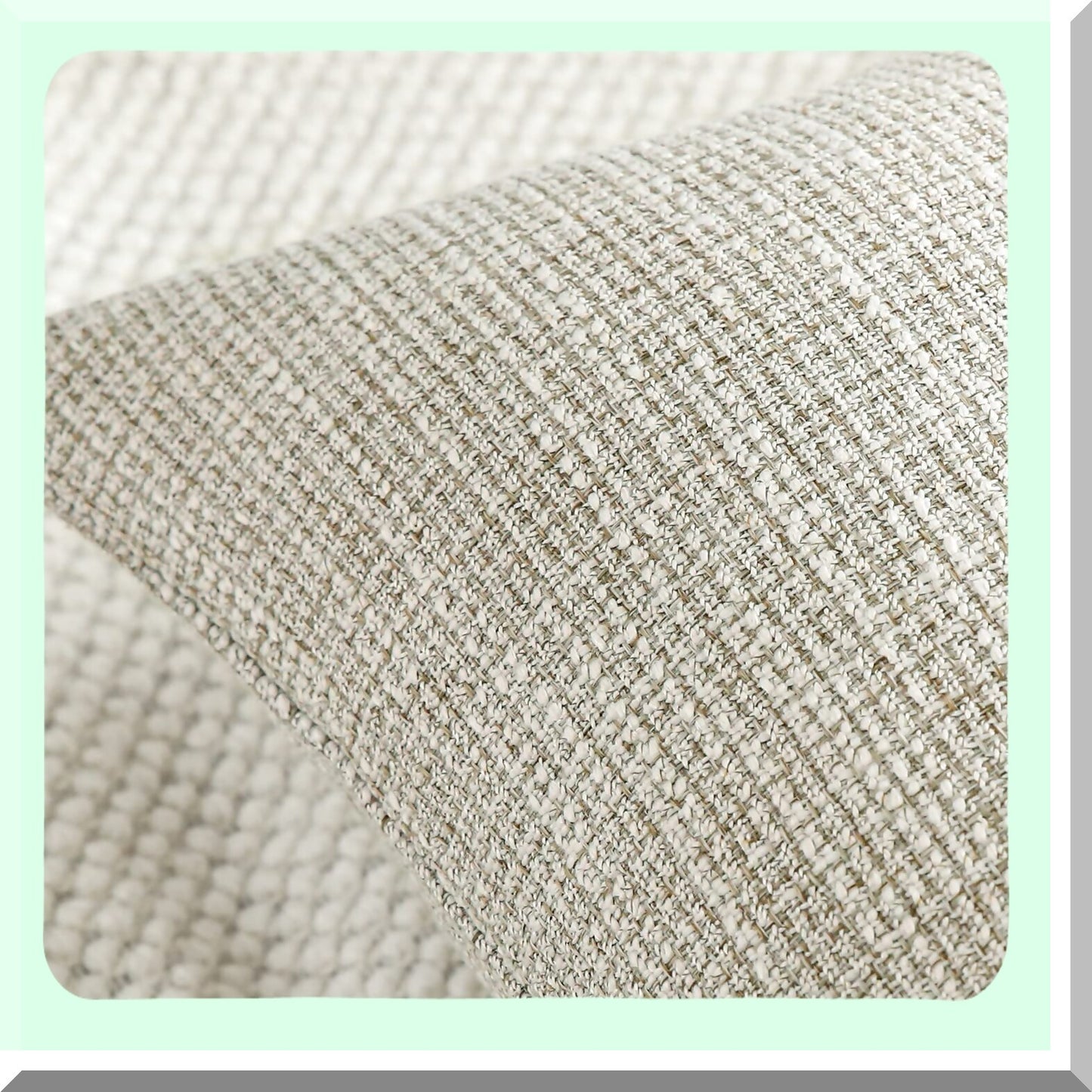 Decorative Linen Pillowcase Set - 24x24 Inch Square Cushion Covers - Home Decor Sofa Bedroom Car - Khaki Throw Pillow Covers - 60 x 60CM - Set of 2