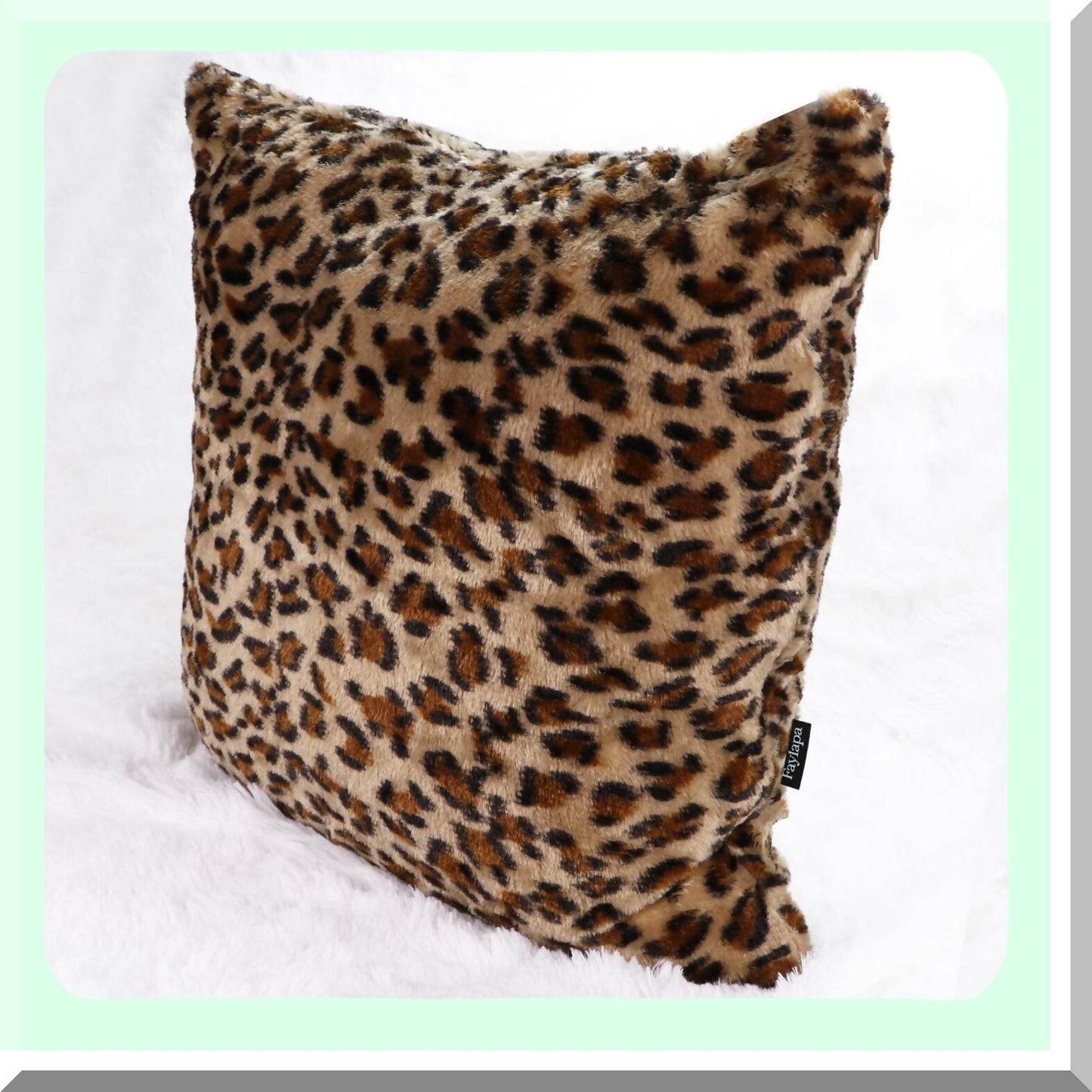 Leopard Print Plush Pillowcase Set - Animal Theme Decorative Cushion Covers (4 Pack) - Soft Throw Pillow Covers for Home Decor - 18x18 Inches
