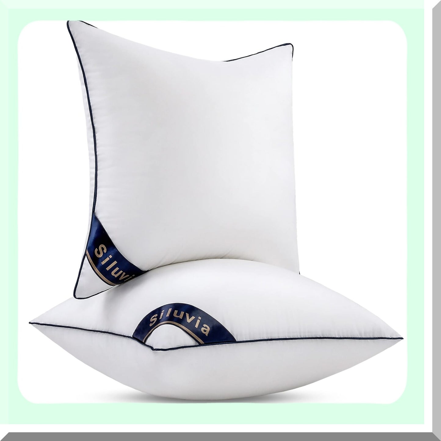 Square Cotton Comfort Pillow Set - 18x18 Decorative Inserts for Sofa, Interior Design - Set of 2 Throw Pillows for Couch Décor