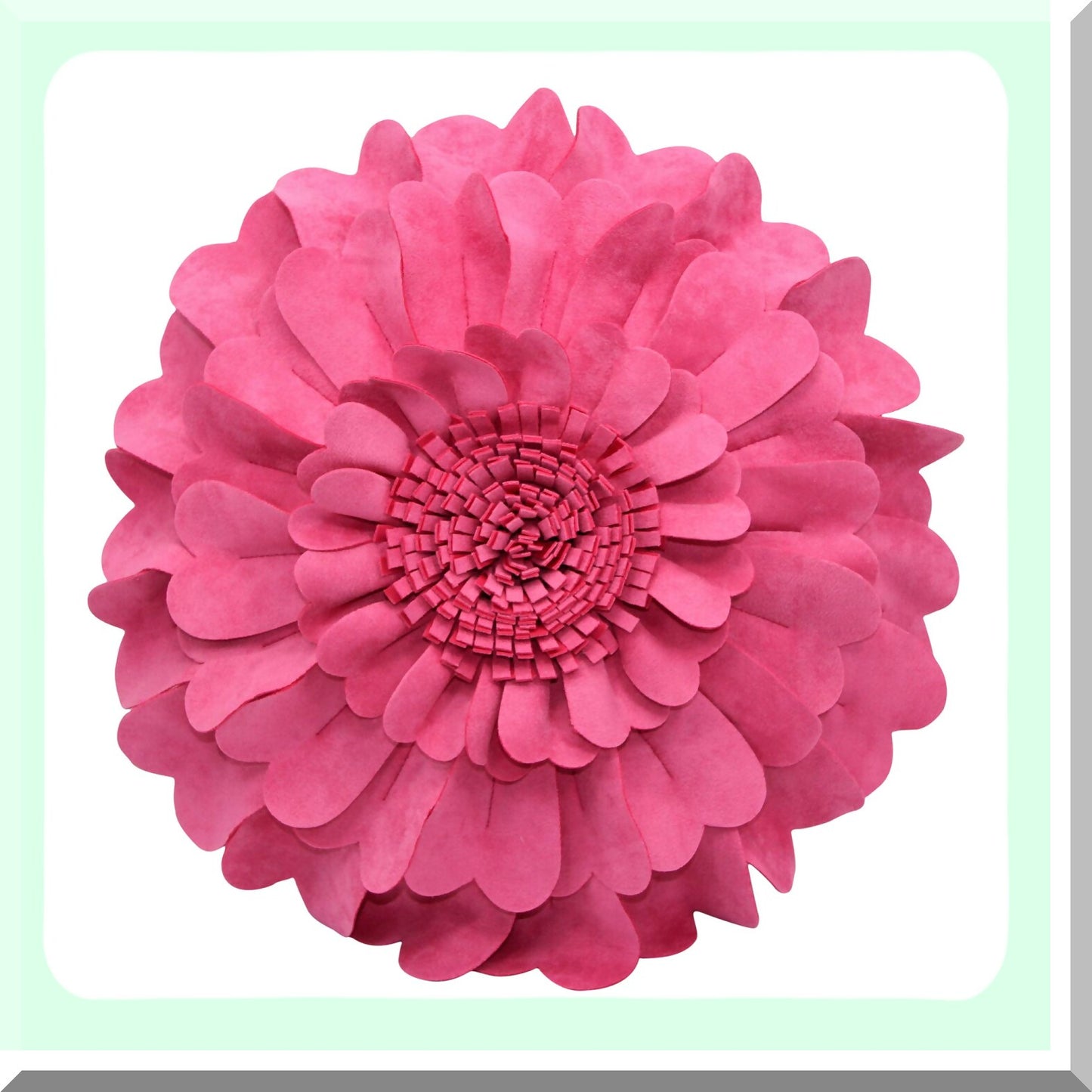 Sunflower Sweetheart 3D Round Decorative Pillow - Pink Flower Throw Pillow for Home Decor, Bed, Couch - 13 Inch