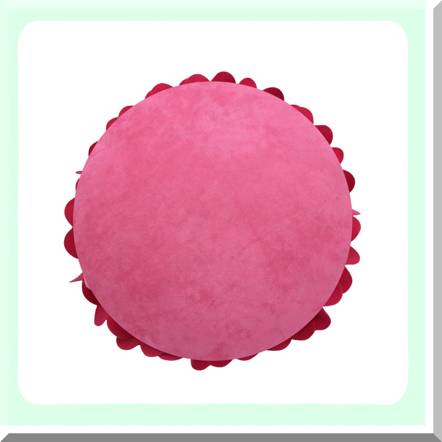 Sunflower Sweetheart 3D Round Decorative Pillow - Pink Flower Throw Pillow for Home Decor, Bed, Couch - 13 Inch