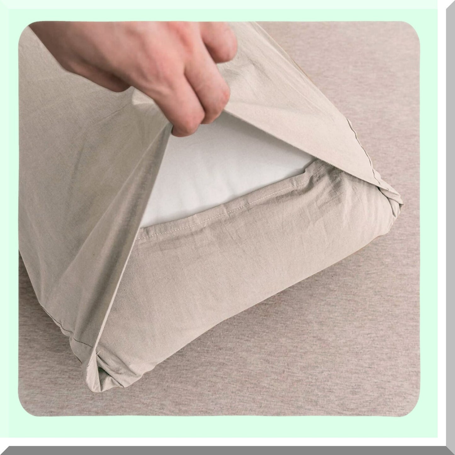 SoftDreams Cotton Pillowcase Set - 2 Pack Grey Pillow Covers, Envelope Closure, Breathable & Washed for Ultimate Comfort. (Pillows not Included)