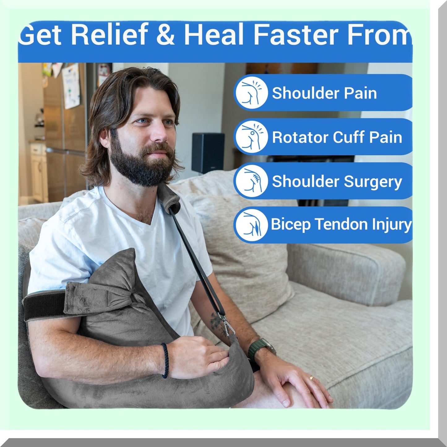 ComfortEase Rotator Cuff Pillow - Super Soft Shoulder Surgery Pillow for Post-op Relief and Arm Support Healing - Shoulder Pain Relief Pillow