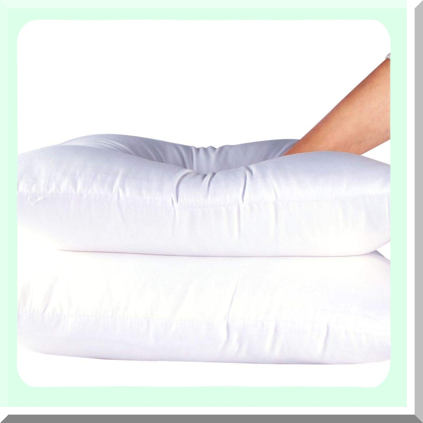 Hypoallergenic Square Form Decorative Pillow Set - Premium 18x18 Inserts for Sofa, Couch, Bed & Chair - Set of 4 - 18 Inches