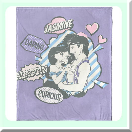 Magic Kingdom Silk Touch Throw Blanket - 50" x 60" - Aladdin & Jasmine Design"