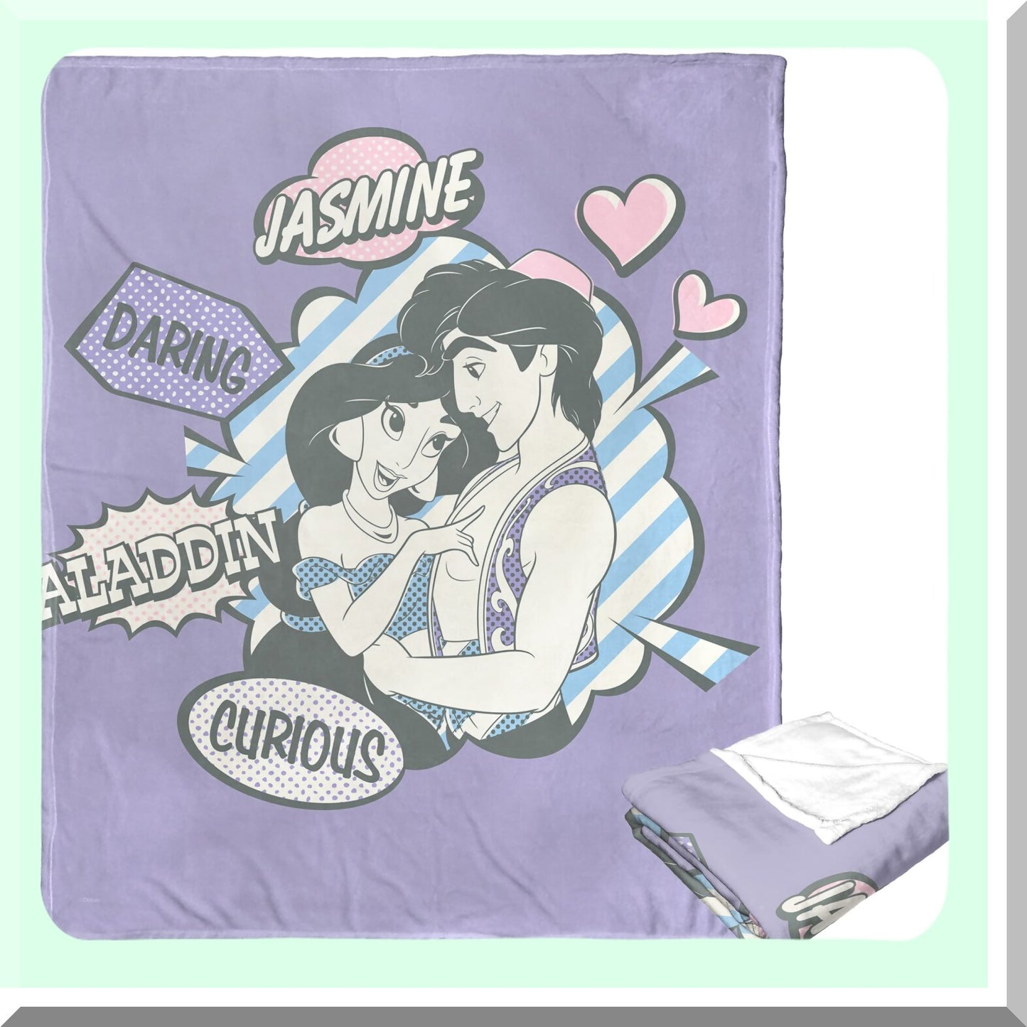 Magic Kingdom Silk Touch Throw Blanket - 50" x 60" - Aladdin & Jasmine Design"