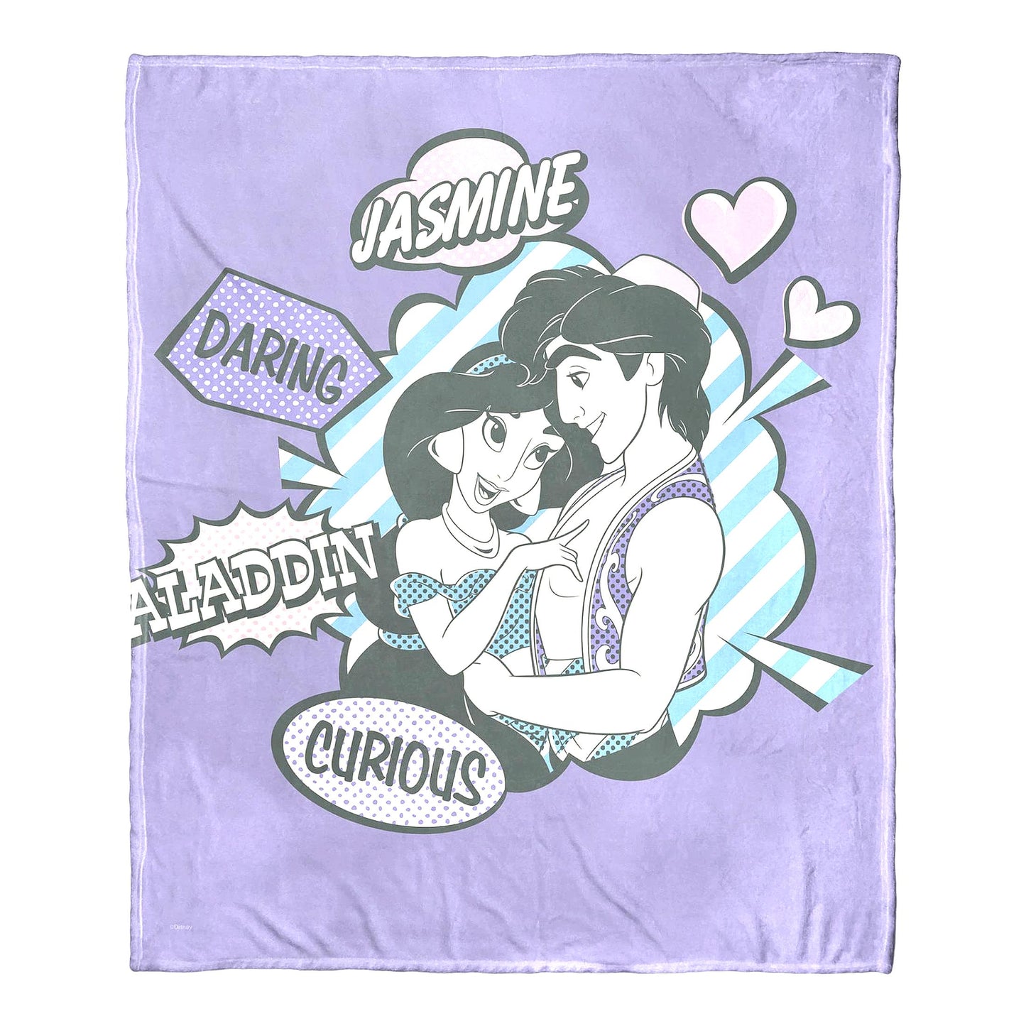 Magic Kingdom Silk Touch Throw Blanket - 50" x 60" - Aladdin & Jasmine Design"