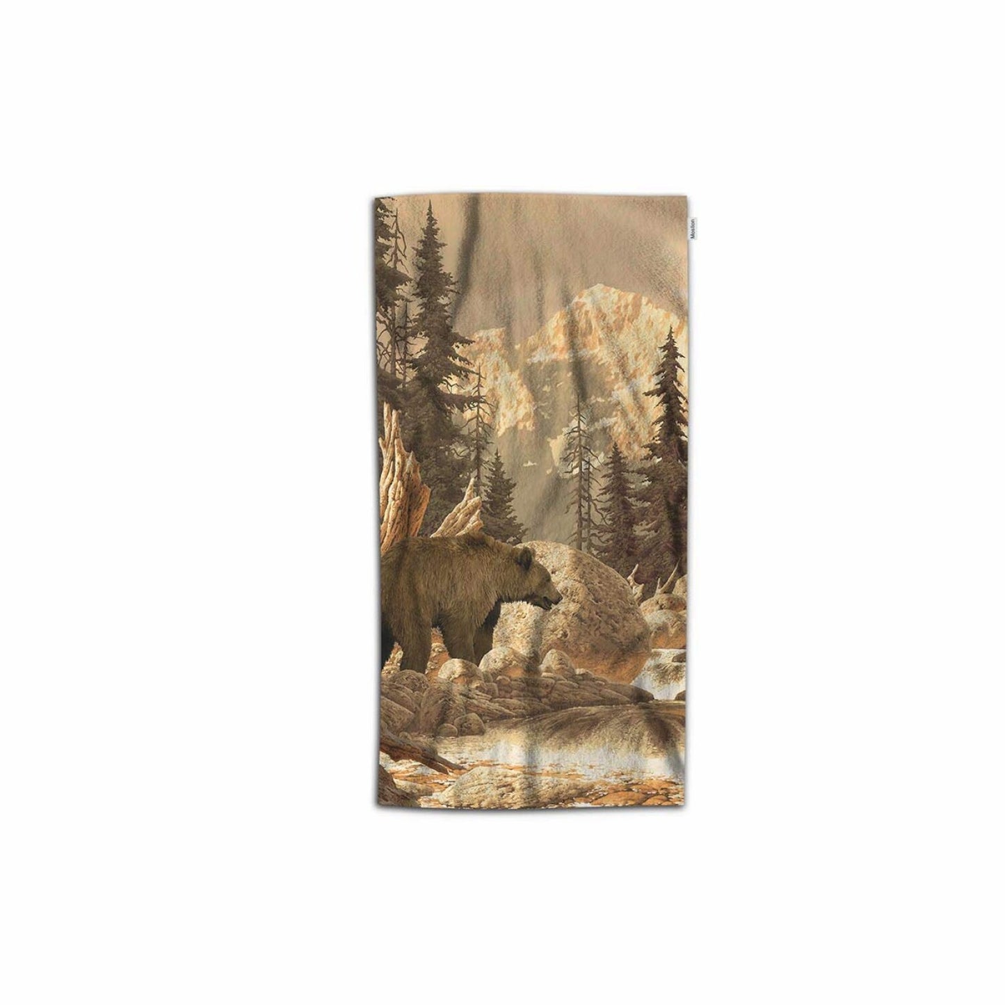 Grizzly Bear Hand Towels 30x15 Inch