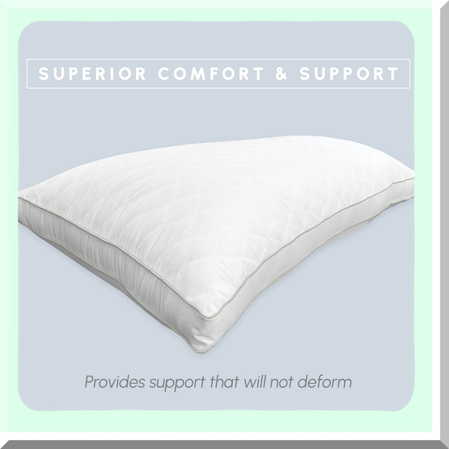 Luxury Plush Diamond Quilted Goose-Down Pillows - Hotel Quality Bed Pillows for Side, Back, Stomach Sleepers - 2-Pack Standard/Queen White