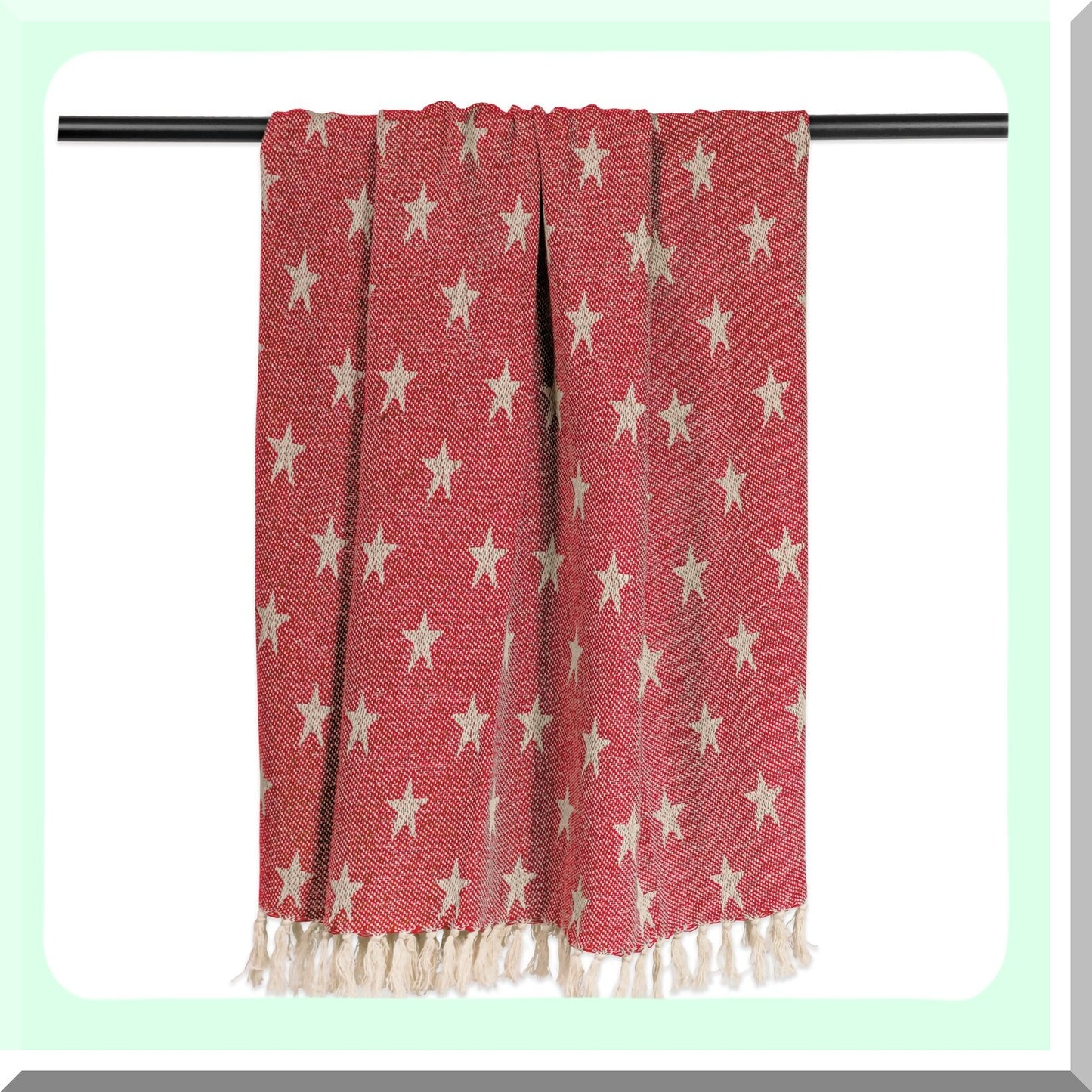 Patriotic Star Tango Red Throw Blanket - Perfect for 4th of July, Chair, Couch, Bed, Picnic, Camping, Beach, or Cozy Home Use (50 x 60)