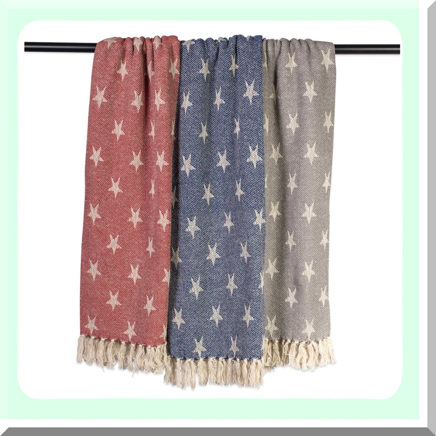 Patriotic Star Tango Red Throw Blanket - Perfect for 4th of July, Chair, Couch, Bed, Picnic, Camping, Beach, or Cozy Home Use (50 x 60)