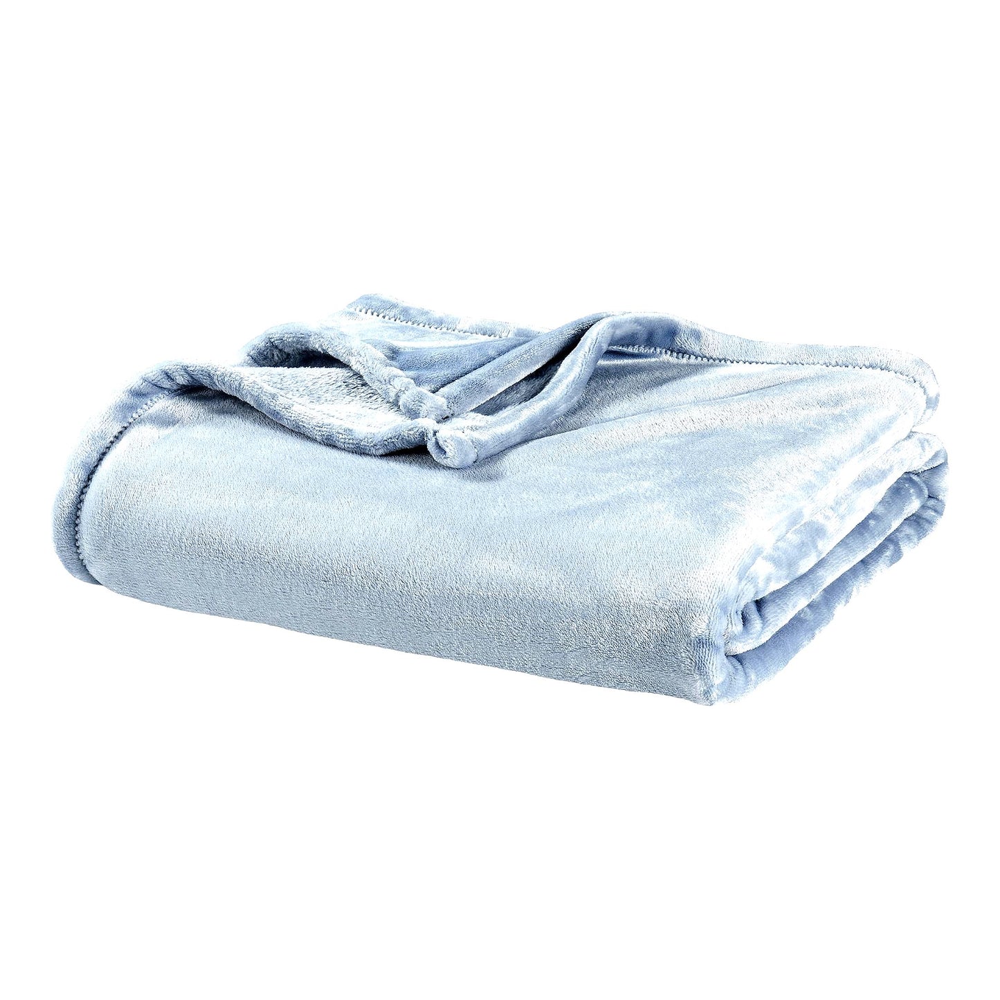 VelvetLoft Cozy Plush Throw - Lightweight, Soft, Fuzzy Blanket for Bed & Couch, Polar Blue, 50x60 Inches
