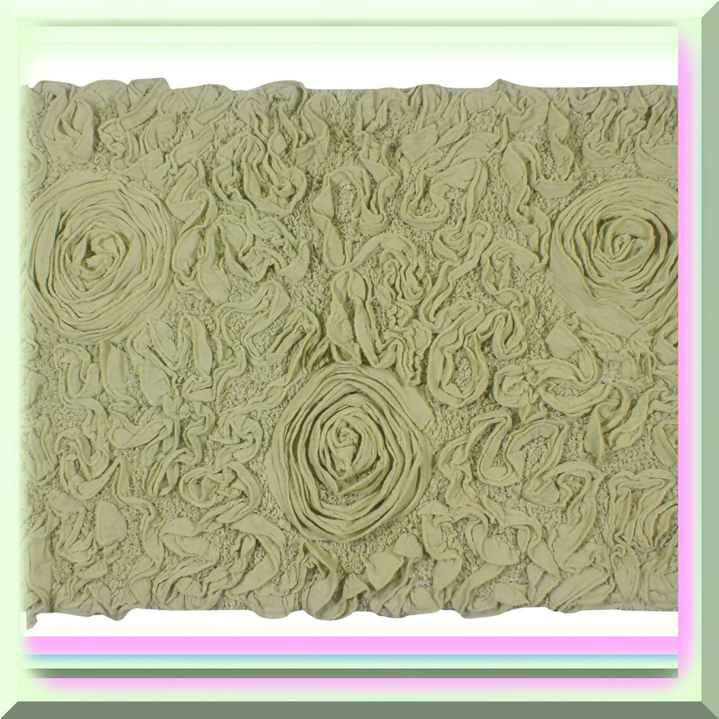 100% Cotton Green Bath Rug 21"x34"