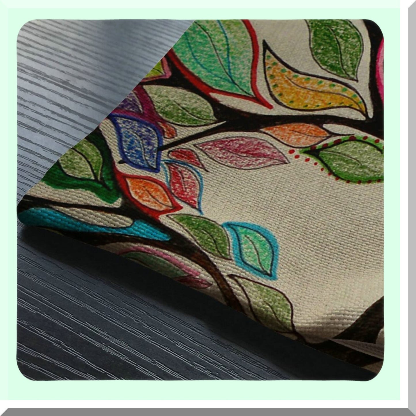 Colorful Tree Farmhouse Lumbar Pillow Cover - Cotton Linen Throw Cushion for Sofa Home Decor - Oblong 12x20 Inches - Colorful Life Theme