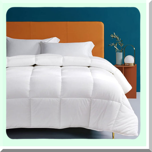 UltraFluff Cotton Comforter - Twin Size | All Season Bedding Duvet Insert | Soft & Breathable Microfiber Cover | White | 64x88 inches | Hypoallergenic & Cozy
