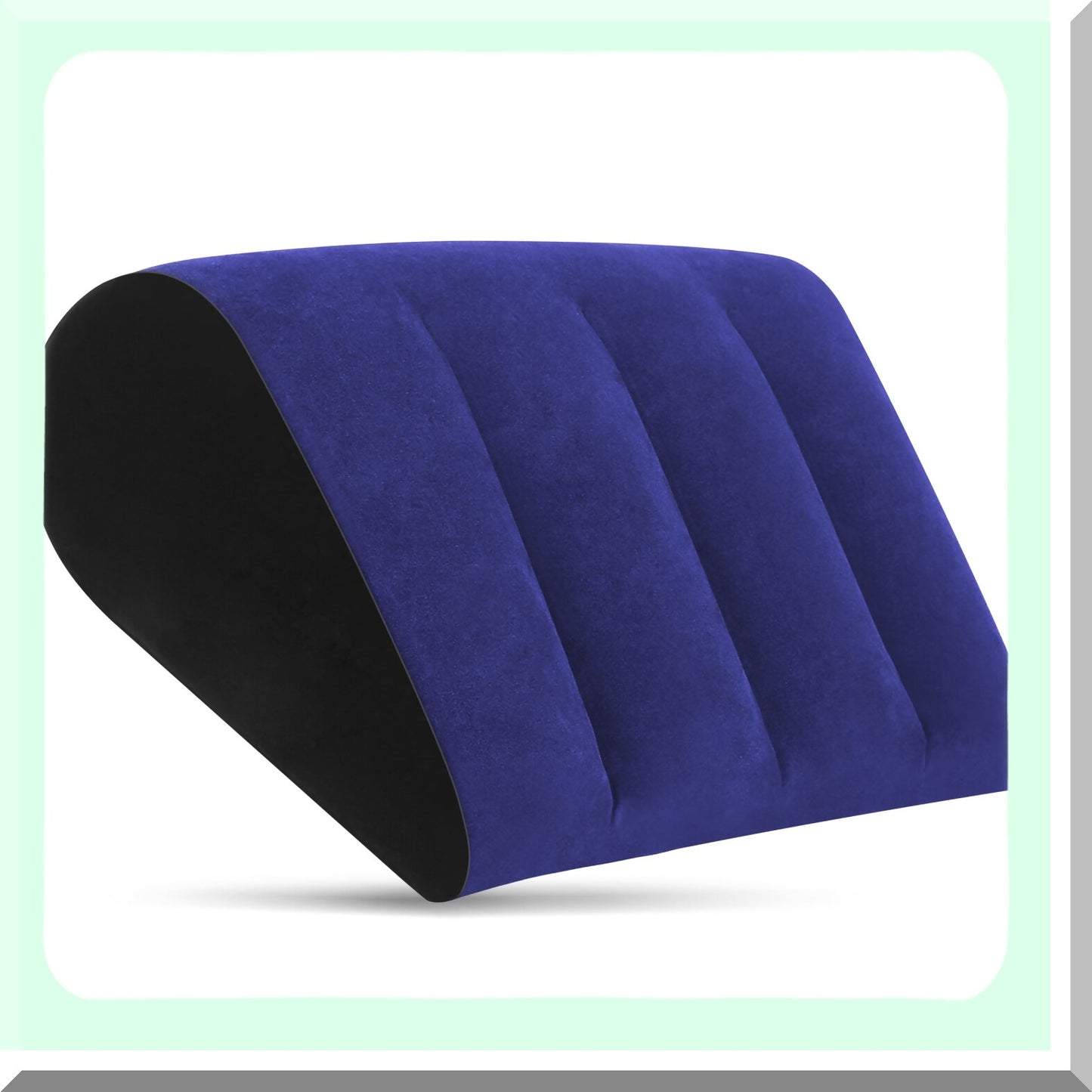 Inflatable SleepEase Wedge Pillow - Portable Body Positioner for Leg Elevation & Comfort. Lightweight Cushion for Bed, Travel, Camping. Fast Inflate/Deflate, Blue Color.