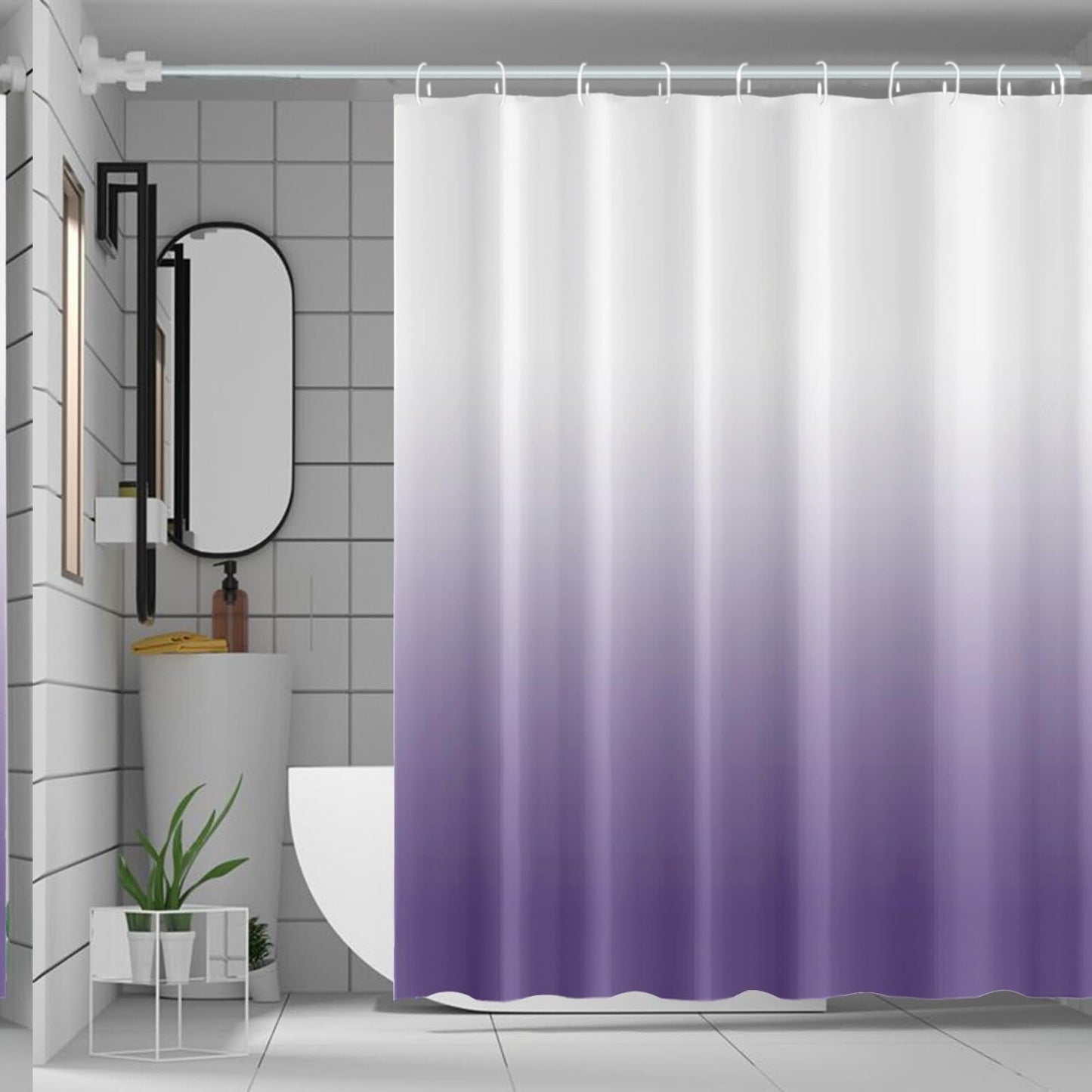 Purple Ombre Shower Curtain 72x72 Inches Waterproof Fabric
