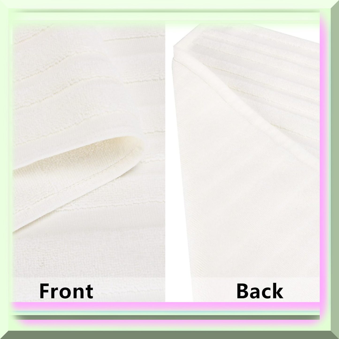 White Cotton Bath Mat Set 2 Pack
