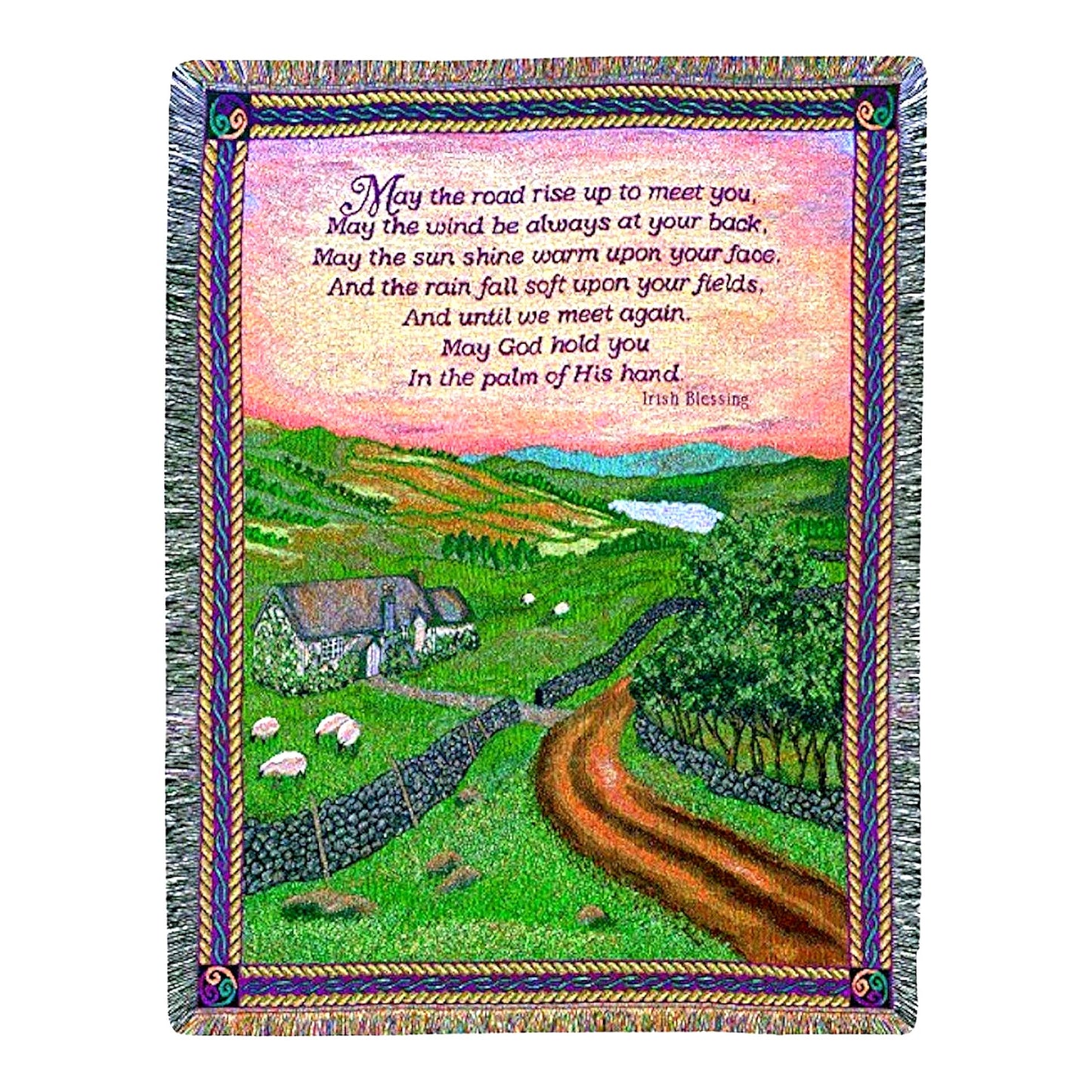 Emerald Heritage 50x60 Tapestry Throw - Irish Blessings Collection