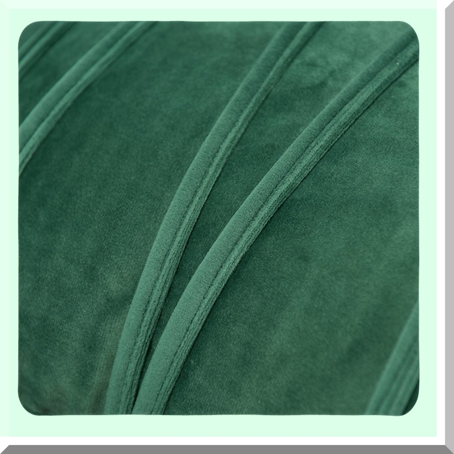 Luxury Velvet Decorative Throw Pillow Covers - Set of 2 Deep Green Square Pillow Cases for Sofa, Bed, Living Room - 24X24 Accent Couch Pillows