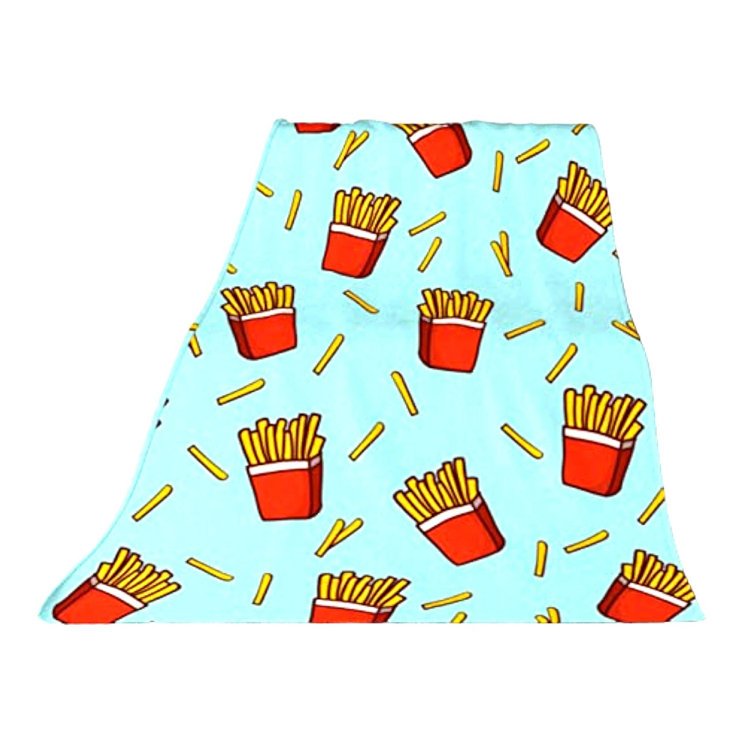 CozyCrave French Fries Fun Flannel Blanket - Super Soft, Warm, All-Season Throw for Couch, Bed, Office, Car - Perfect for Kids and Adults, 50"x40""