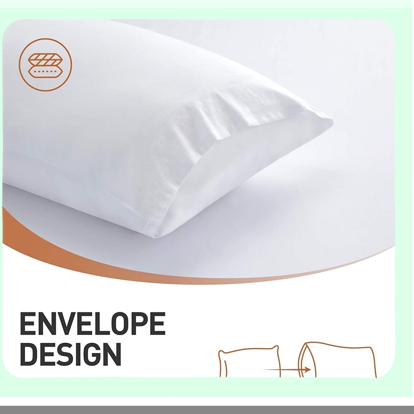 CoolDream Cooling Pillows - Soft Supportive Microfiber Filling for Side, Back, and Stomach Sleepers. Removable Cover, Standard Size, White (2 Pack)