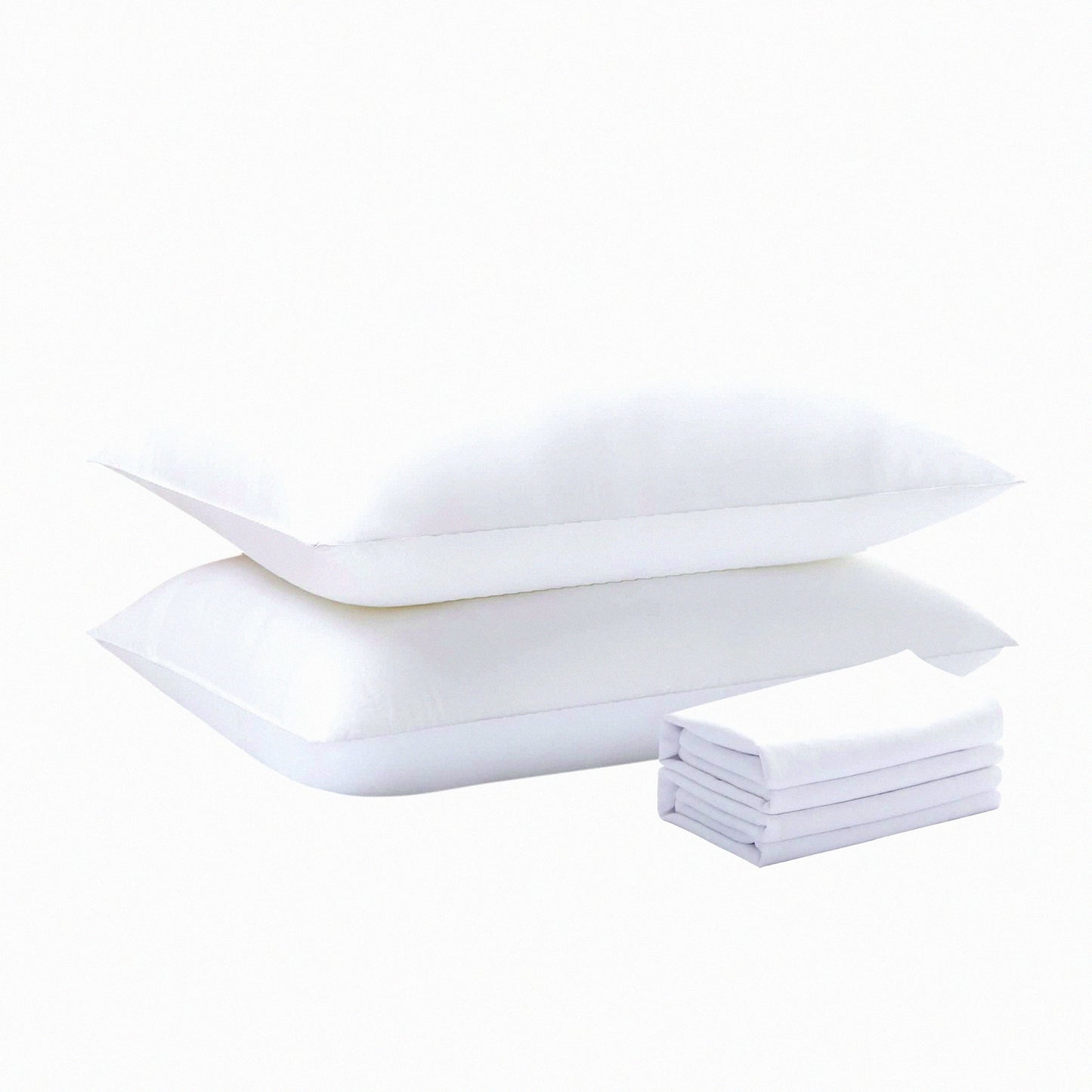 CoolDream Cooling Pillows - Soft Supportive Microfiber Filling for Side, Back, and Stomach Sleepers. Removable Cover, Standard Size, White (2 Pack)