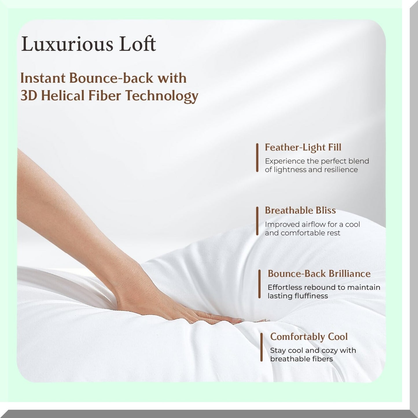 Fluffy White Pillow Inserts - 2 Pack Large Sofa Bed Pillows - Decorative Throw Pillow Inserts for Couch & Living Room - 26x26 Throw Pillow Covers