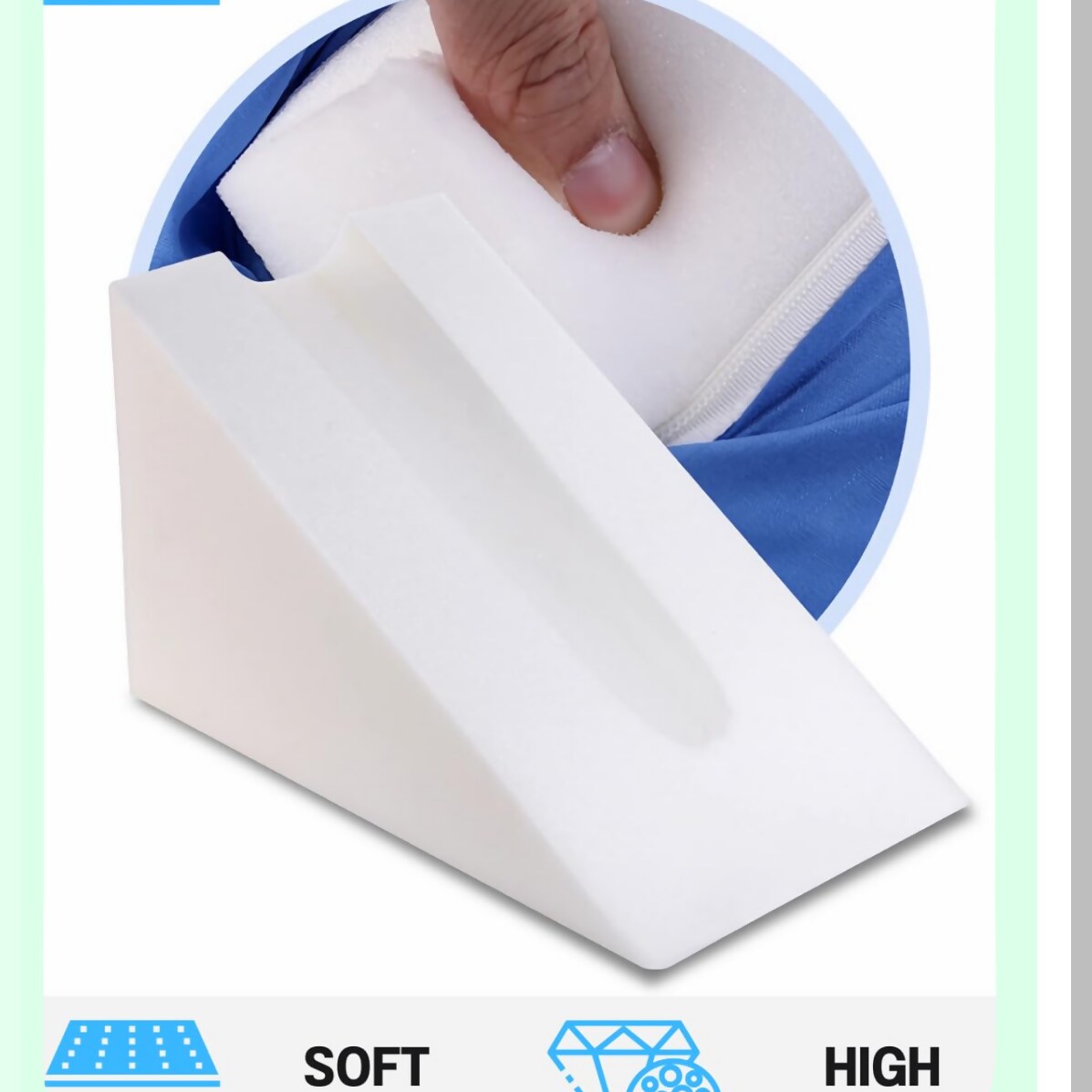 ElevateEase Orthopedic Arm Support Wedge - Post Surgery Recovery Pillow with Removable Case for Leg and Elbow Comfort - Ergonomic Hand Rest Sponge for Sleeping