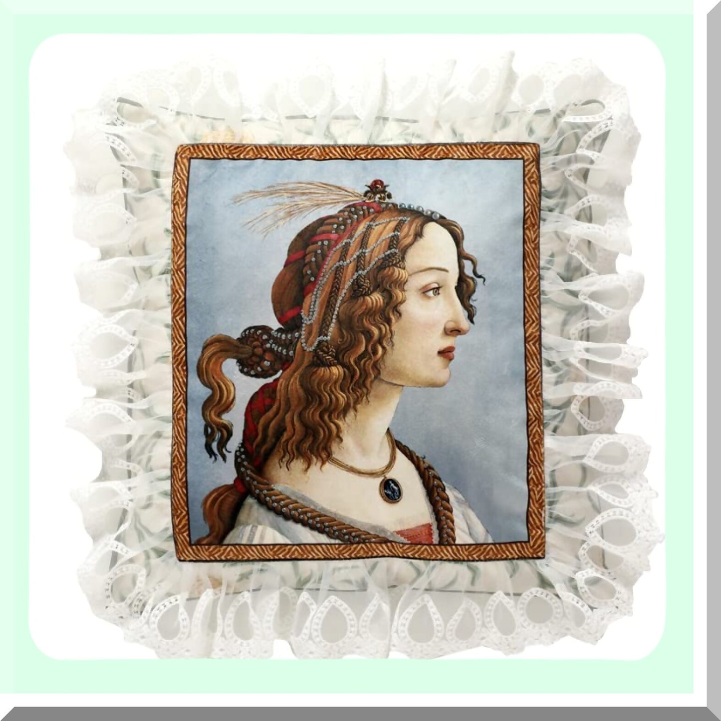 Vintage Velvet Character Pillow Covers - Farmhouse Decorative Cushion with Dutch Painting Pattern for Living Room & Outdoor. Luxuriously Soft & Designer 18"x18" Square Throw Pillows.