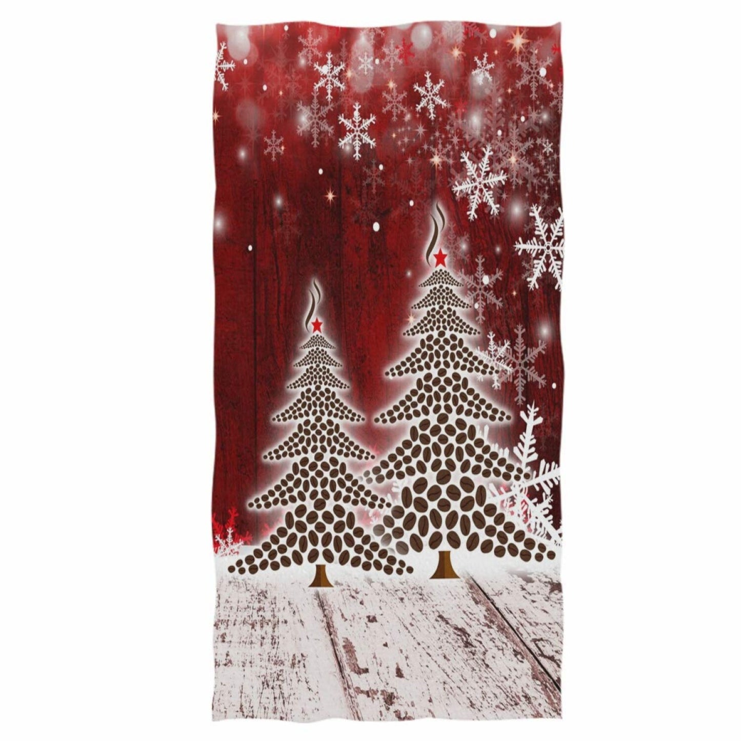 Tree Snowflake Hand Towels 16x30 Bathroom Decor