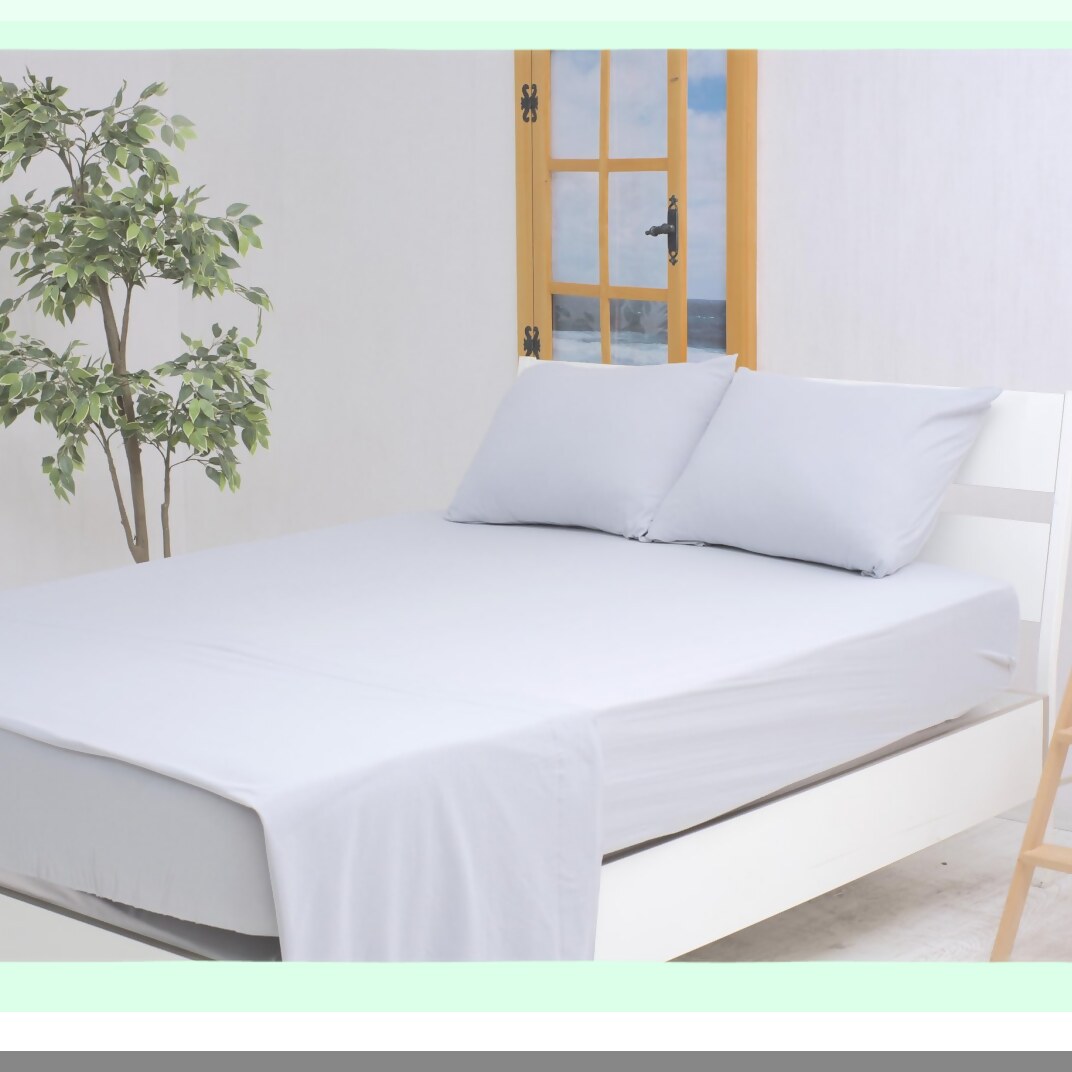 UltraSoft Cotton Jersey Bed Sheet Set - CozyFit 4 Piece All Season Bedding - Extra Soft & Comfy Sheets - Gray California King Size - Breathable & Easy Care - LuxeSleep Essentials