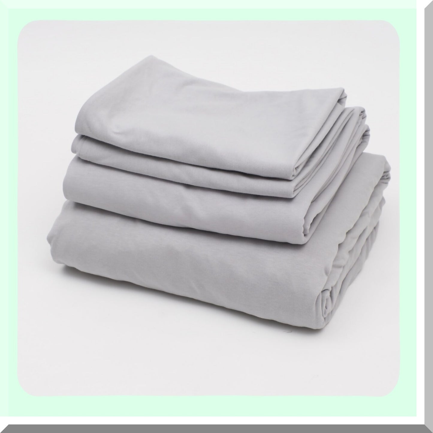 UltraSoft Cotton Jersey Bed Sheet Set - CozyFit 4 Piece All Season Bedding - Extra Soft & Comfy Sheets - Gray California King Size - Breathable & Easy Care - LuxeSleep Essentials