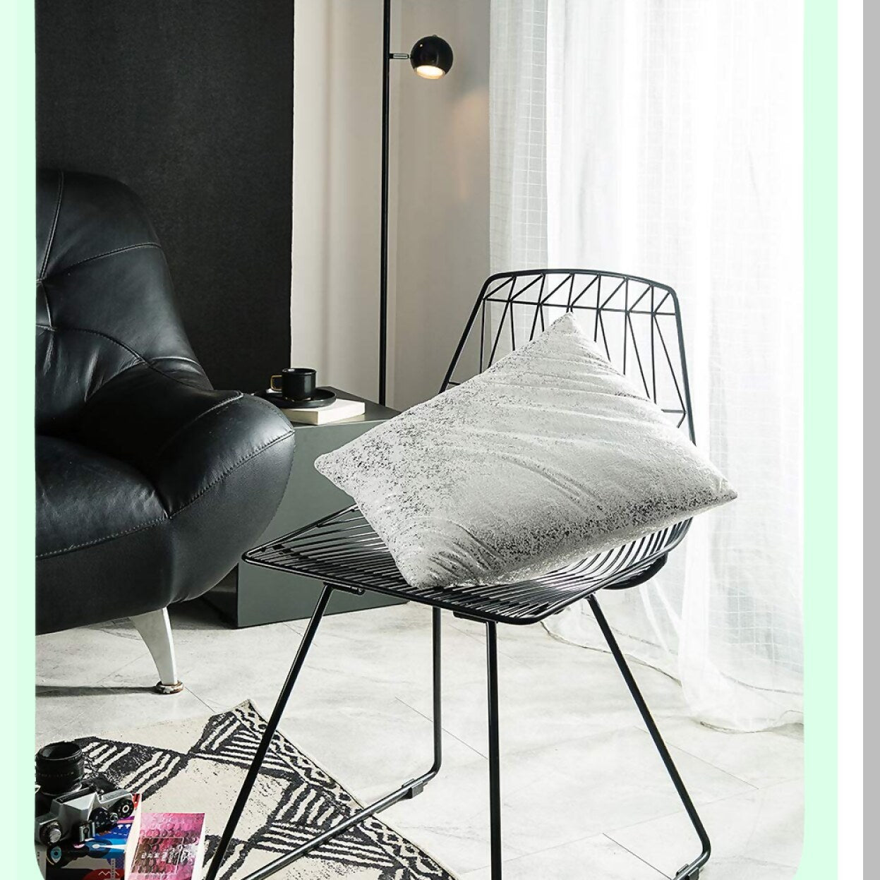 Sparkling Suede Pillow Covers - Set of 2 Soft Square Throw Cushion Cases for Sofa Bedroom Car - Solid Color Decorative 18x18 Inch Silver White