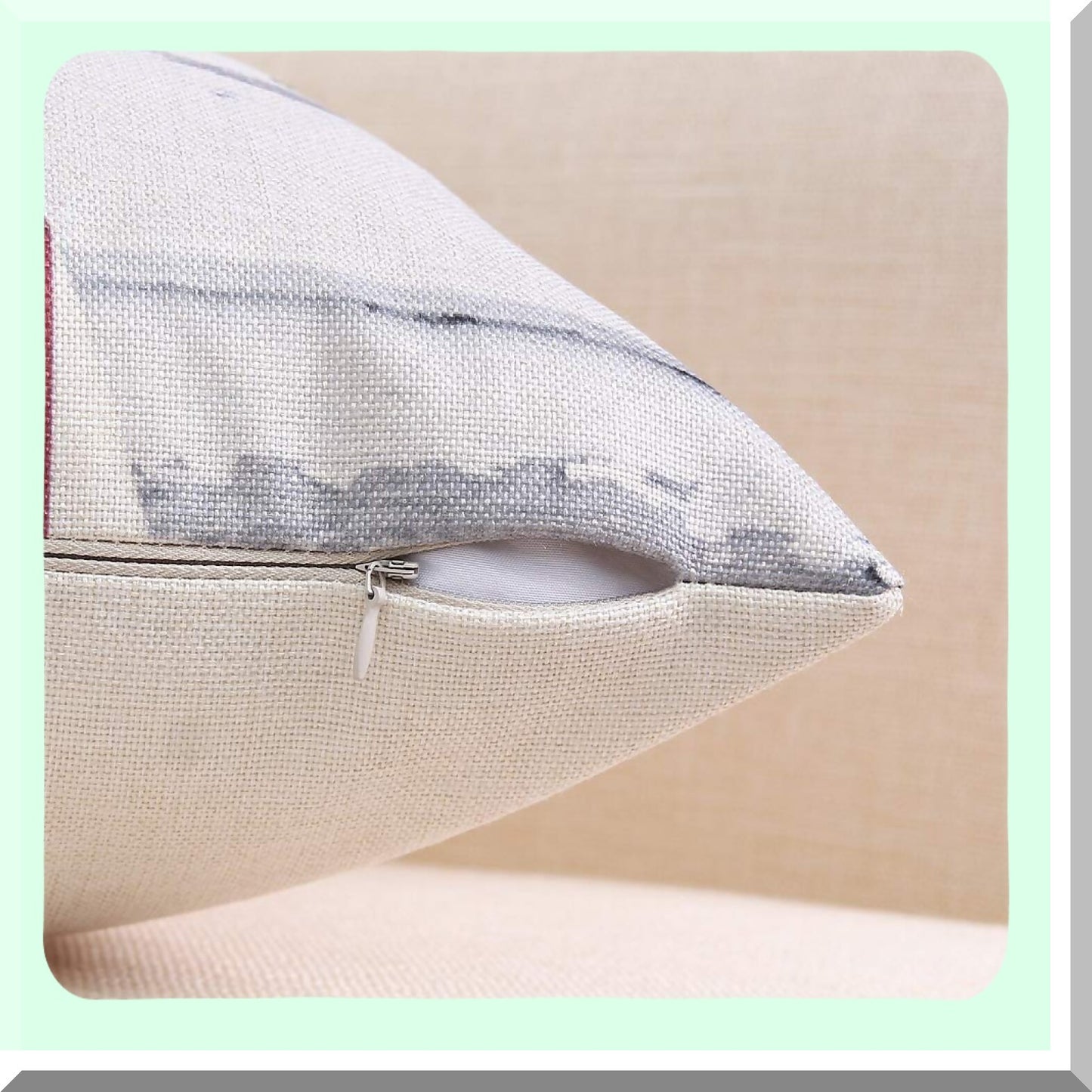 Red Linen Decorative Pillow Cover Set - 4 Pack Square Sofa Throw Pillow Cases 18x18 Inch - Home Decor Accent Cushion Covers