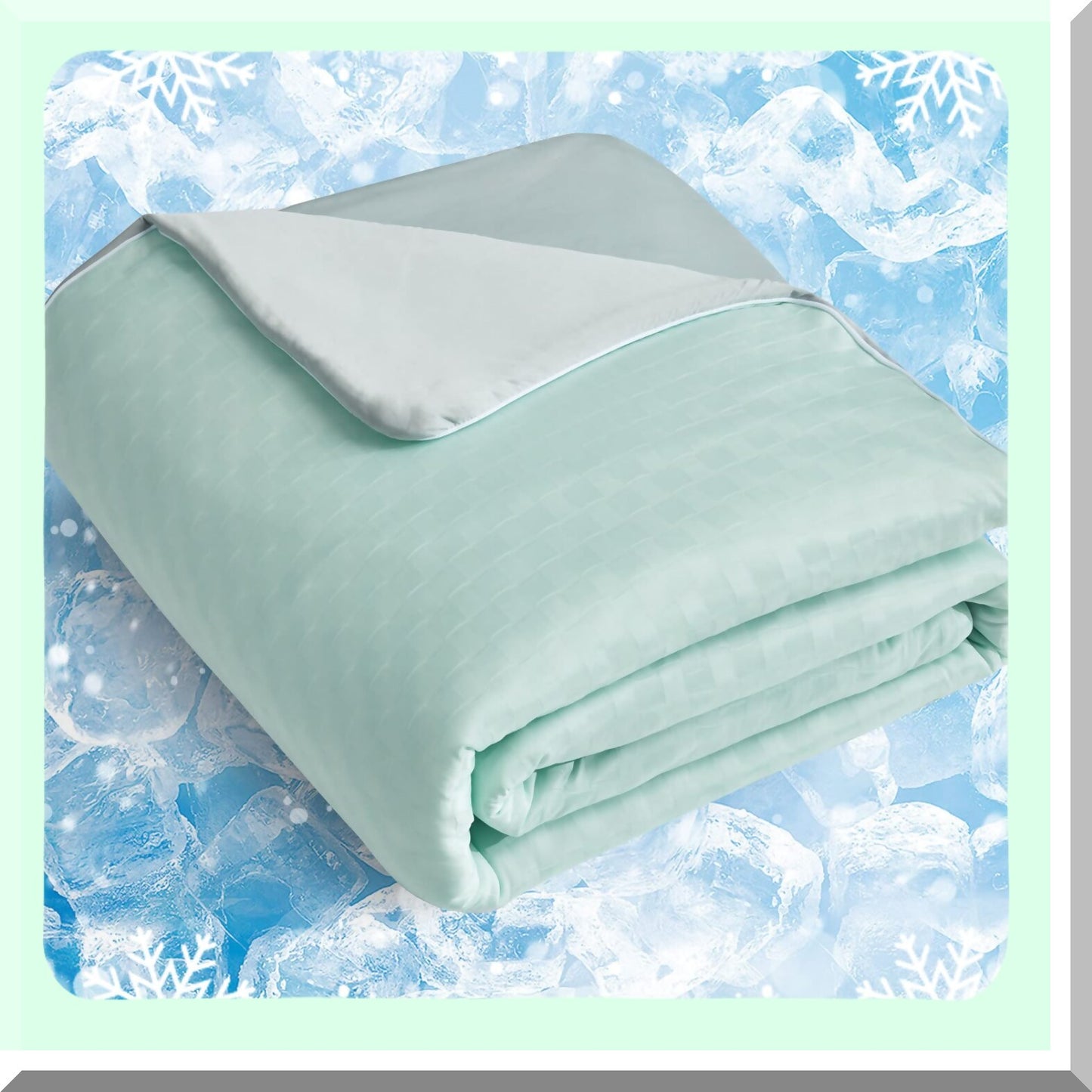 CoolMax CoolBreeze Cooling Blanket - Full/Queen Size | Summer Comforter for Hot Sleepers | Lightweight Breathable Blanket for Night Sweats | Water Green, 79" x 90"