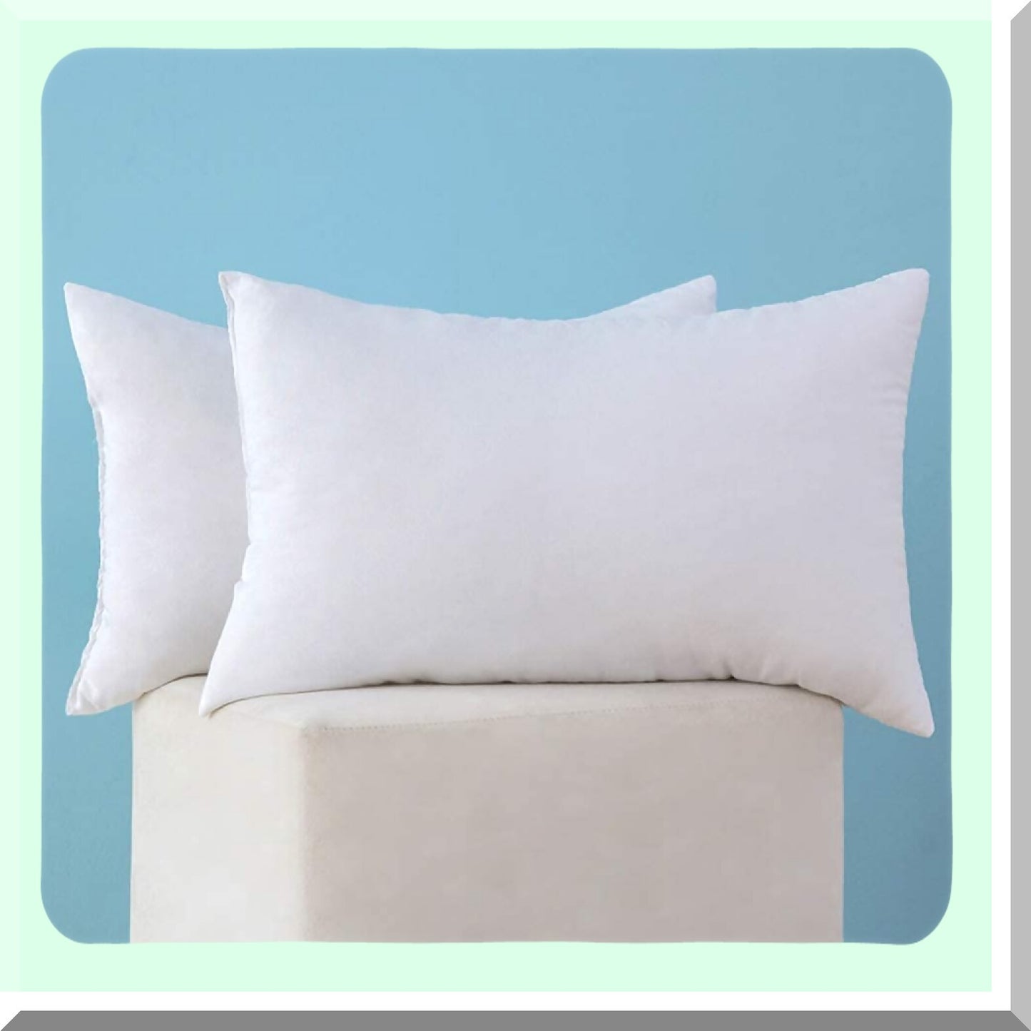 Premium Square Pillow Inserts - Set of 2 | Decorative Cushion Stuffer for Bed, Couch, Sofa | 14x22 Inch Throw Pillow Form