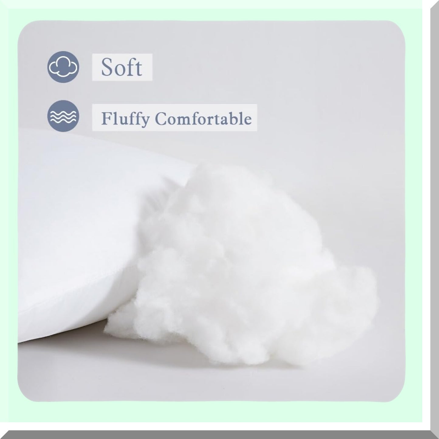 Premium Square Pillow Inserts - Set of 2 | Decorative Cushion Stuffer for Bed, Couch, Sofa | 14x22 Inch Throw Pillow Form